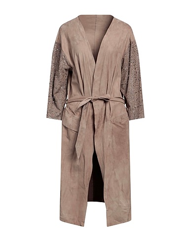 SALVATORE SANTORO Full-length jacket Taupe Ovine leather