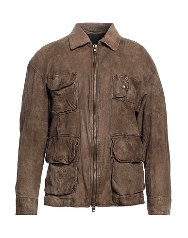 SALVATORE SANTORO Giubbotto Khaki Pelle ovina