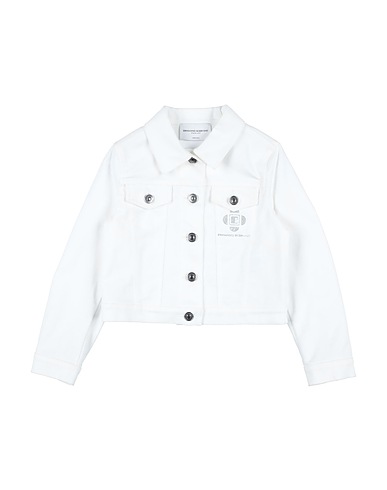 ERMANNO SCERVINO JUNIOR Denim jacket White 97% Cotton, 3% Elastane