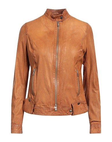B-USED Giacca biker Cammello Pelle