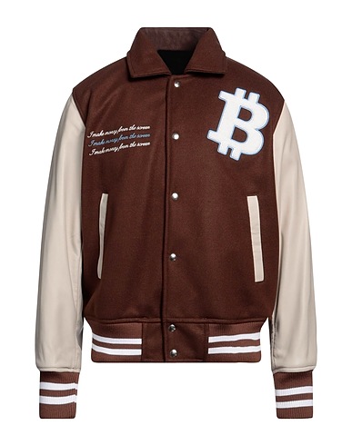 B-USED Bomber Brown 57% Polyester, 39% Acrylic, 4% Wool, Soft Leather