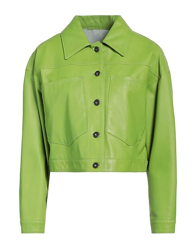 SALVATORE SANTORO Giubbotto Verde Pelle ovina