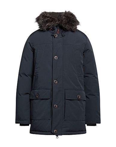SUPERDRY Shell jacket Midnight blue 85% Polyester, 15% Cotton, Acrylic, Modacrylic