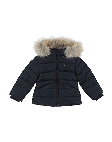 TOMMY HILFIGER Shell jacket Midnight blue 100% Polyester, Feather, Acrylic, Modacrylic, Elastane