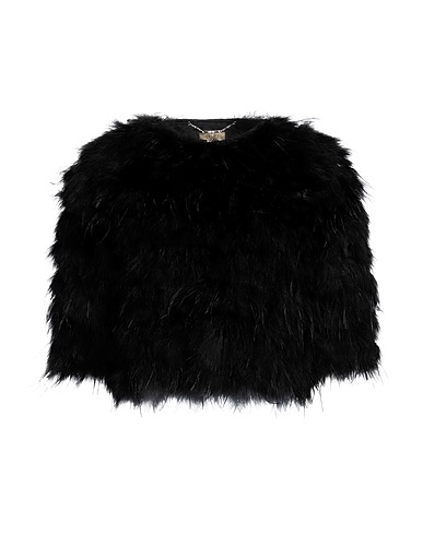 LIU •JO Jacket Black Ostrich feathers, Wild turkey feathers, Polyester