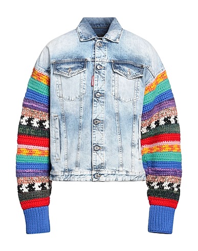 DSQUARED2 デニムブルゾン ブルー コットン 100%