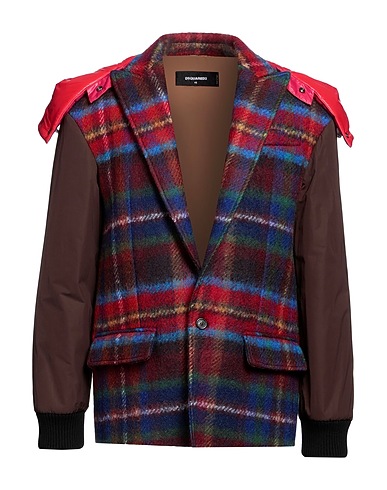 DSQUARED2 Mantel Dunkelbraun 100% Schurwolle, Polyester, Polyamid