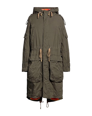 DSQUARED2 Coat Military green 97% Cotton, 3% Elastane
