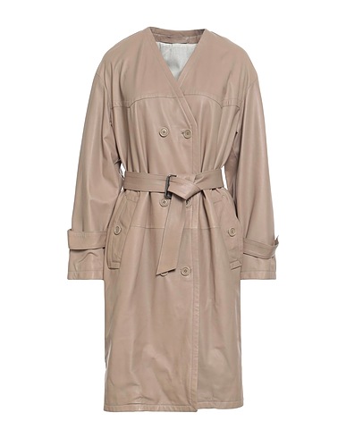 SALVATORE SANTORO Coat Sand 100% Ovine leather, Cotton, Viscose