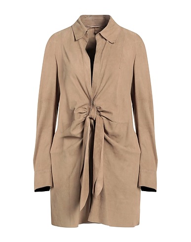 SALVATORE SANTORO Full-length jacket Sand 100% Ovine leather