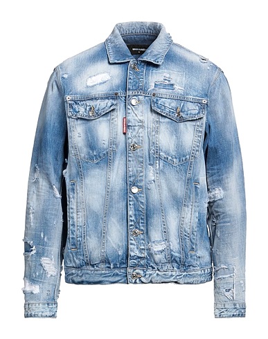 DSQUARED2 데님 자켓 블루 100% 코튼