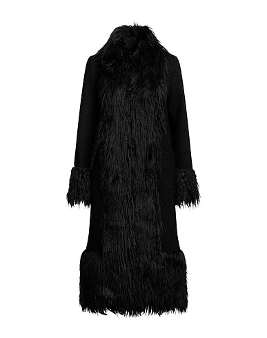 MAJE Coat Black 42% Acrylic, 36% Wool, 21% Polyester, 1% Polyamide, Modacrylic