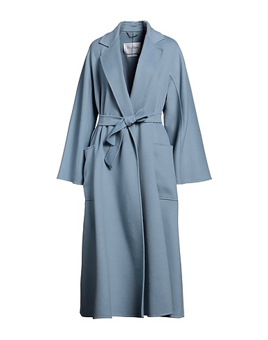 MAX MARA Coat SFILATA Pastel blue 90% Virgin Wool, 10% Cashmere