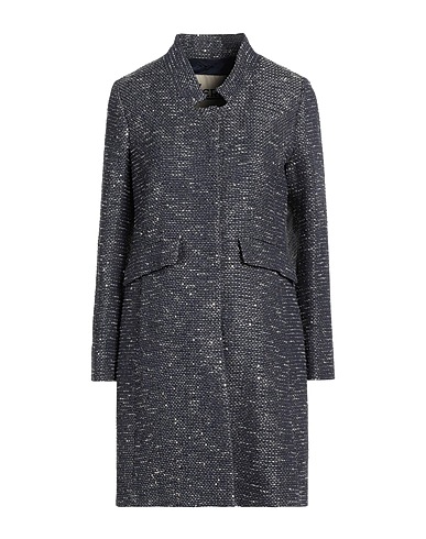 HERNO Manteau long Bleu marine 41% Chanvre, 30% Lin, 22% Polyester, 7% Coton