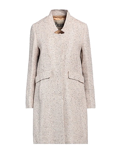 HERNO Coat Beige 41% Hemp, 30% Linen, 22% Polyester, 7% Cotton