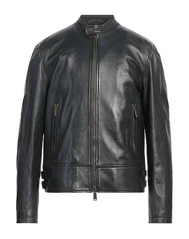 DSQUARED2 ブルゾン ダークグリーン 羊類革 100%