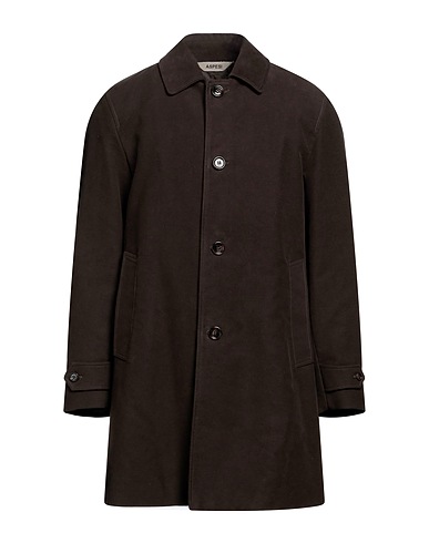 ASPESI Coat Chocolate brown 100% Cotton, Polyamide