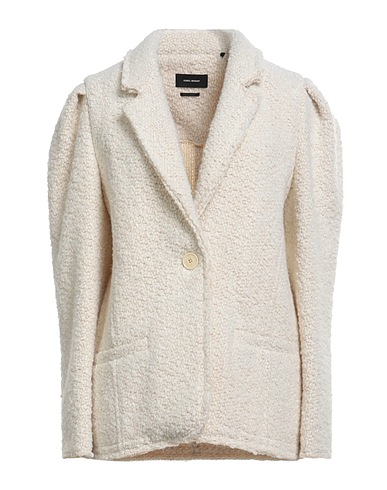 ISABEL MARANT Coat Ivory 46% Acrylic, 38% Wool, 16% Polyester, Cotton