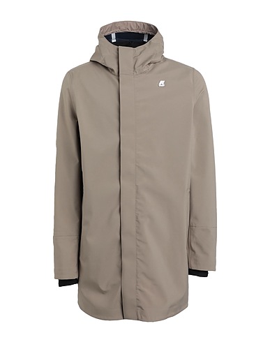 K-WAY Lange Jacke MARLYN BONDED    Khaki 92% Polyester, 8% Polyurethan