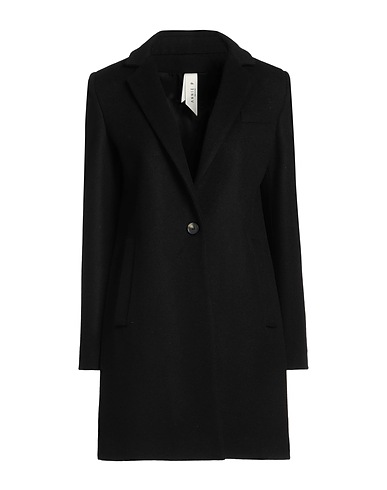 ANNIE P. Coat Black 70% Virgin Wool, 20% Polyamide, 10% Cashmere