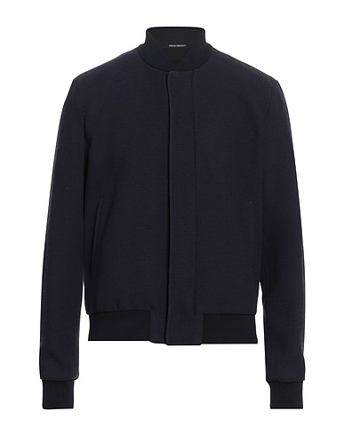 EMPORIO ARMANI Bomber Midnight blue 98% Virgin Wool, 2% Elastane