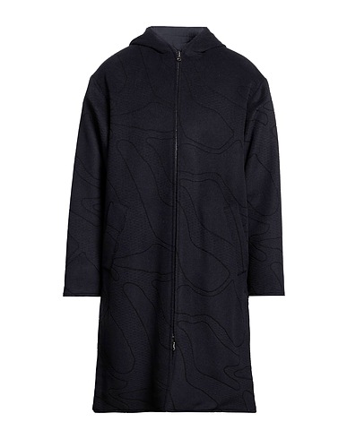 EMPORIO ARMANI Coat Midnight blue 93% Virgin Wool, 7% Cashmere