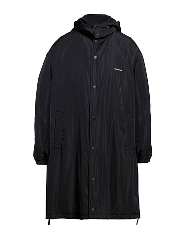 EMPORIO ARMANI 롱 자켓/코트 블랙 100% 폴리에스테르
