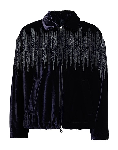 EMPORIO ARMANI Jacket Purple 75% Viscose, 25% Polyamide, Wool, Polyester, Elastane