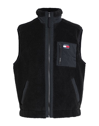 TOMMY JEANS Jacke TJM MIX MEDIA SHERPA  Schwarz 85% Polyester, 15% Acryl