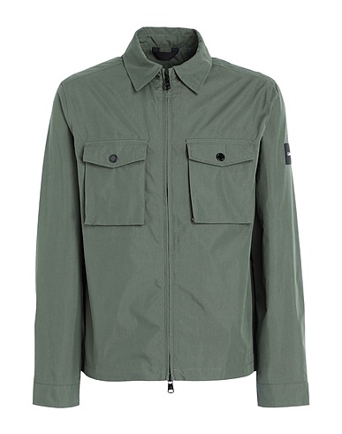 CALVIN KLEIN Solid colour shirt 70% Cotton, 30% Polyamide