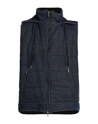 KARL LAGERFELD Denim jacket Blue 100% Cotton, Virgin Wool