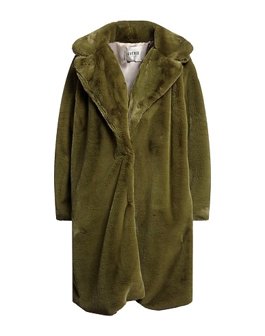OVER/D Teddy Coat Green 100% Polyester