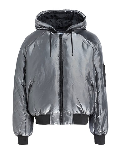 CALVIN KLEIN JEANS Jacket Silver 68% Polyamide, 32% Polyester