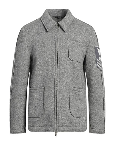 GREY DANIELE ALESSANDRINI Jacket Light grey 80% Polyester, 20% Wool
