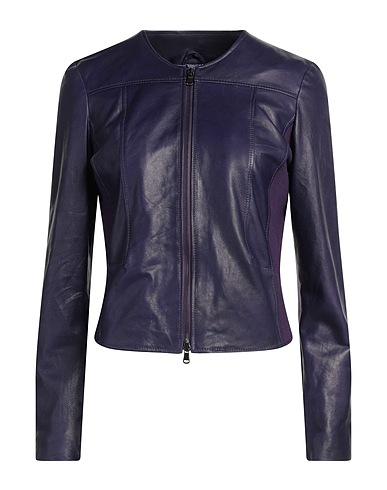 STREET LEATHERS Giubbotto Viola 100% Pelle