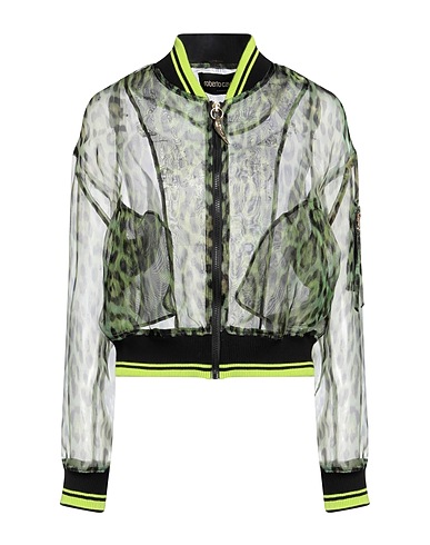 ROBERTO CAVALLI Jacket VERDE LIME 100% Polyester, Cotton