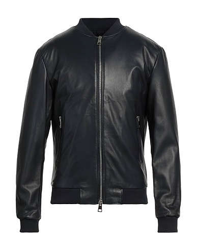 STREET LEATHERS Blouson Bleu marine 100% Cuir