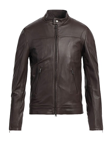 STREET LEATHERS Biker jacket Chocolate brown 100% Soft Leather