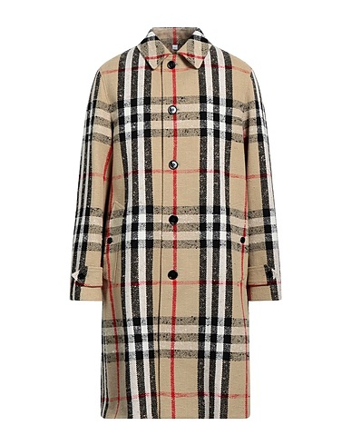 BURBERRY Full-length jacket Beige 87% Cotton, 8% Wool, 5% Polyamide