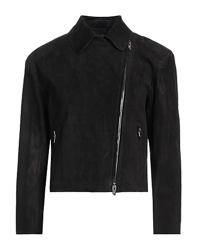 SALVATORE SANTORO Giacca biker Nero 100% Pelle ovina