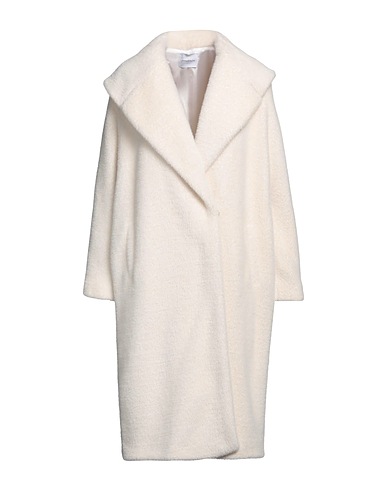 ANNARITA N Teddy Coat White 100% Viscose