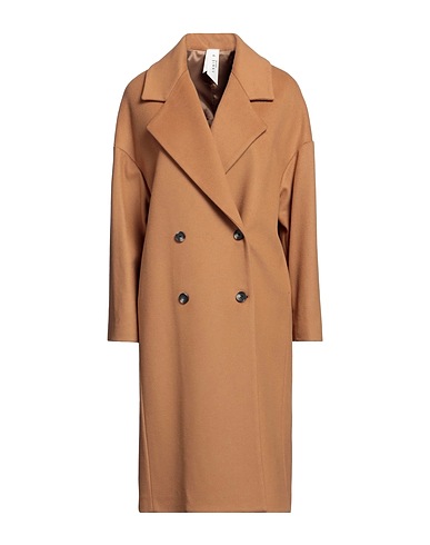 ANNIE P. Coat Camel 70% Virgin Wool, 20% Polyamide, 10% Cashmere