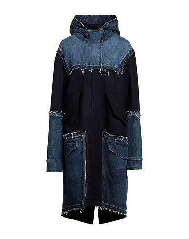 DONDUP Coat Navy 92% Virgin Wool, 8% Cashmere, Cotton, Elastane
