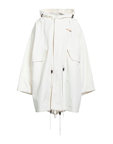 RAF SIMONS Full-length jacket White 100% Cotton