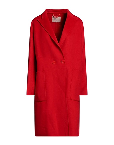 TWINSET Coat Red 50% Polyester, 50% Wool