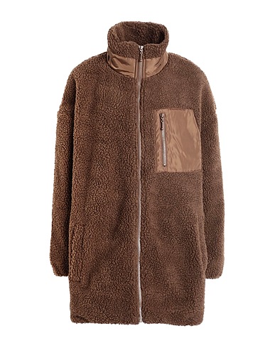 ONLY Teddy Coat Brown 100% Polyester