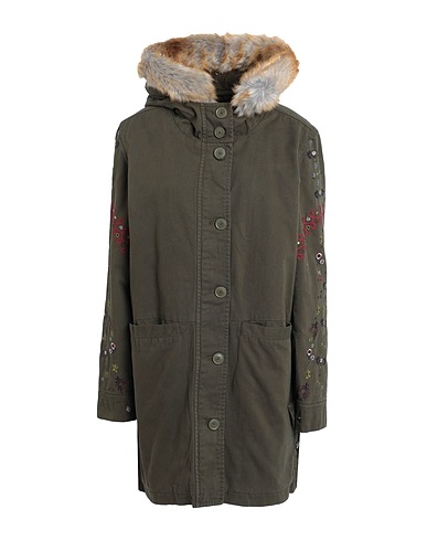 DESIGUAL Mantel Militärgrün 100% Baumwolle