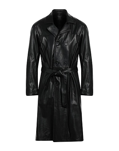 STREET LEATHERS Double breasted pea coat Black Soft Leather