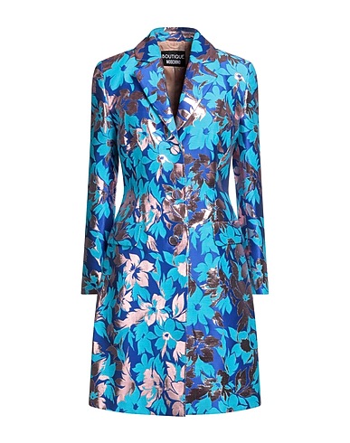 BOUTIQUE MOSCHINO Full-length jacket Azure 46% Cotton, 37% Polyester, 17% Polyamide