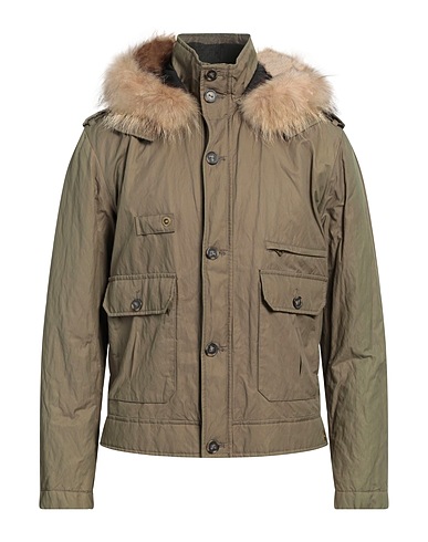 LUBIAM Jacket Military green 63% Cotton, 34% Polyamide, 3% Metallic fiber